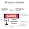 Signmission Radiation & Laser Sign, 12 in H x 18 in W, Aluminum, Rectangle OS-2PACK-DS-A-1218-L-1686 - alternate 5